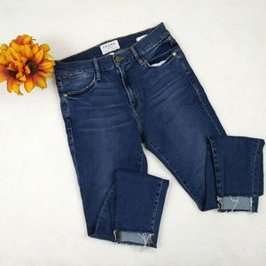 FRAME Le High Skinny Raw Hem Jeans
